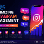 Professional featured image showing Instagram engagement growth through likes, saves, shares, profile visits, and safe automated strategies.