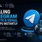 Professional featured image showing Telegram community growth, crypto and signal group scaling, secure infrastructure, and Web3 audience development.