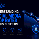 Professional featured image showing social media drop rate analysis, audience retention strategies, follower stability, digital asset protection, and long-term growth management.